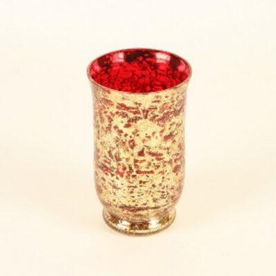 Glaswindlicht__rot/gold__14cm