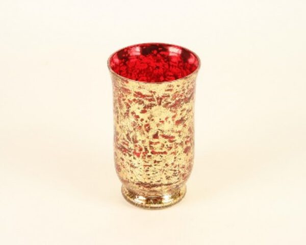 Glaswindlicht__rot/gold__14cm