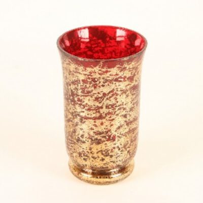 Glaswindlicht__rot/gold__17,5cm