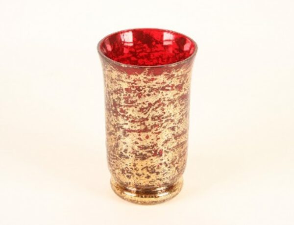 Glaswindlicht__rot/gold__17,5cm